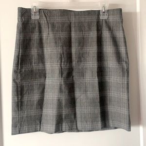 Grey Plaid Skirt